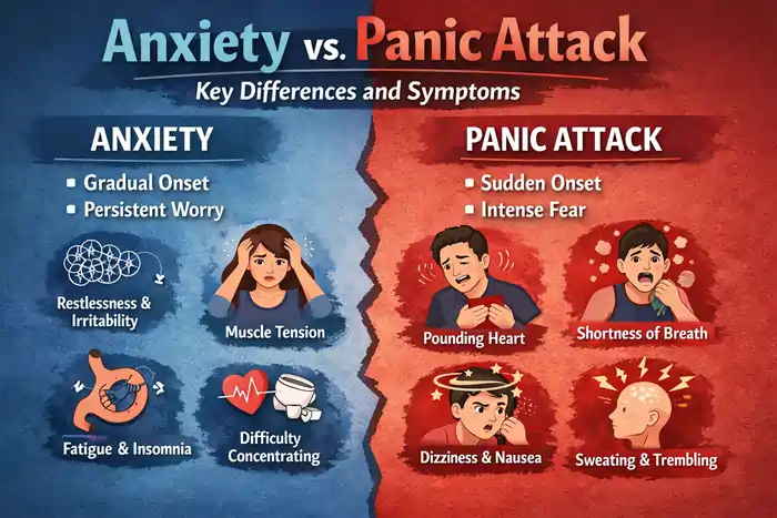 Anxiety vs Panic Attack