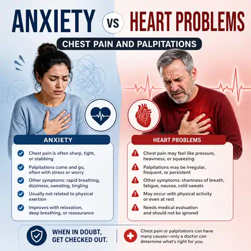 Anxiety vs Heart Problems