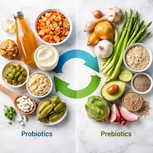 key differences between probiotics and prebiotics
