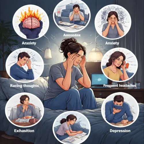 stress and burnout symptoms trigger sleep disorders