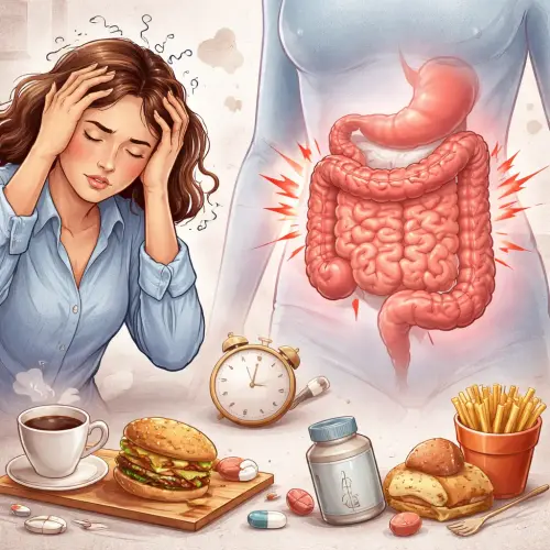 stress damages gut health